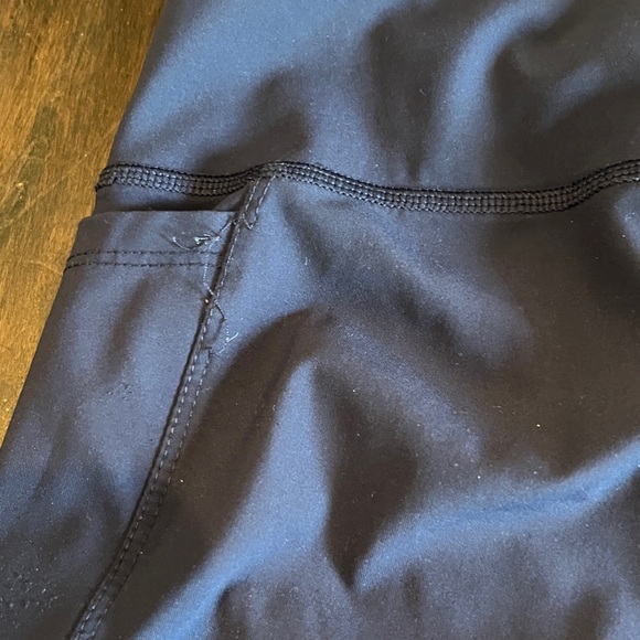 Navy Blue Tracksmith Allston Leggings - Picture 5 of 6